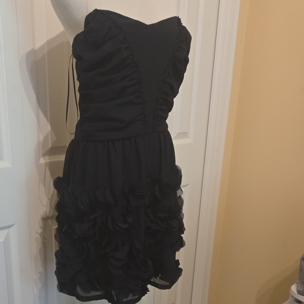 NWOT Myne Black Strapless Cocktail Dress Sz 8